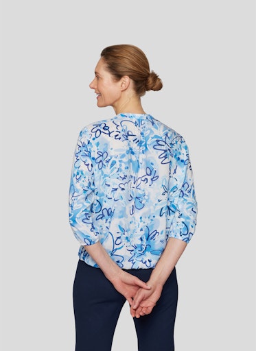 Blouses lange mouw blauw Rabe