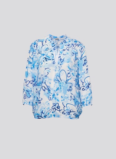 Blouses lange mouw blauw Rabe