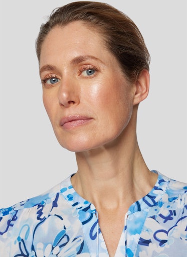 Blouses lange mouw blauw Rabe