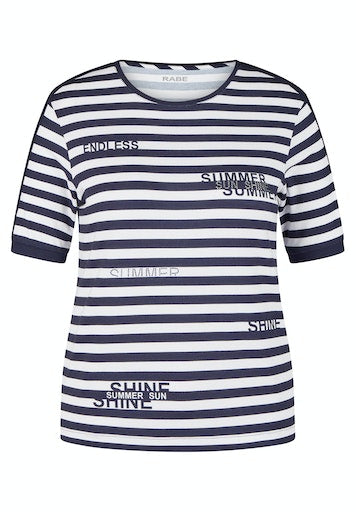 T-shirts korte mouw navy Rabe
