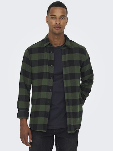Hemden lange mouw groen ONLY&SONS