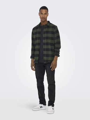 Hemden lange mouw groen ONLY&SONS