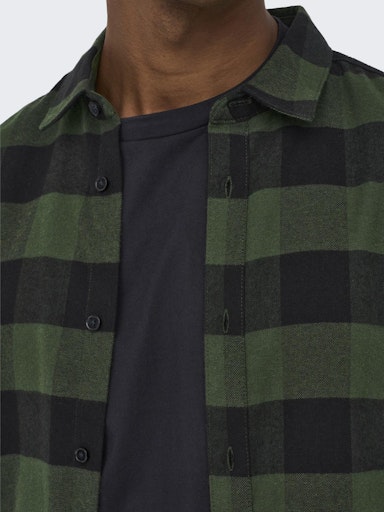 Hemden lange mouw groen ONLY&SONS