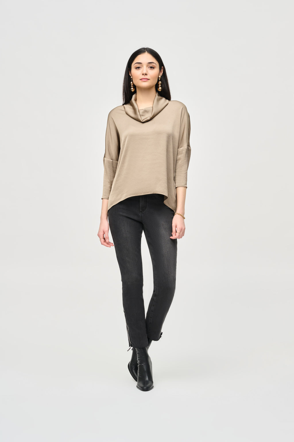 Blouses lange mouw bruin Joseph Ribkoff