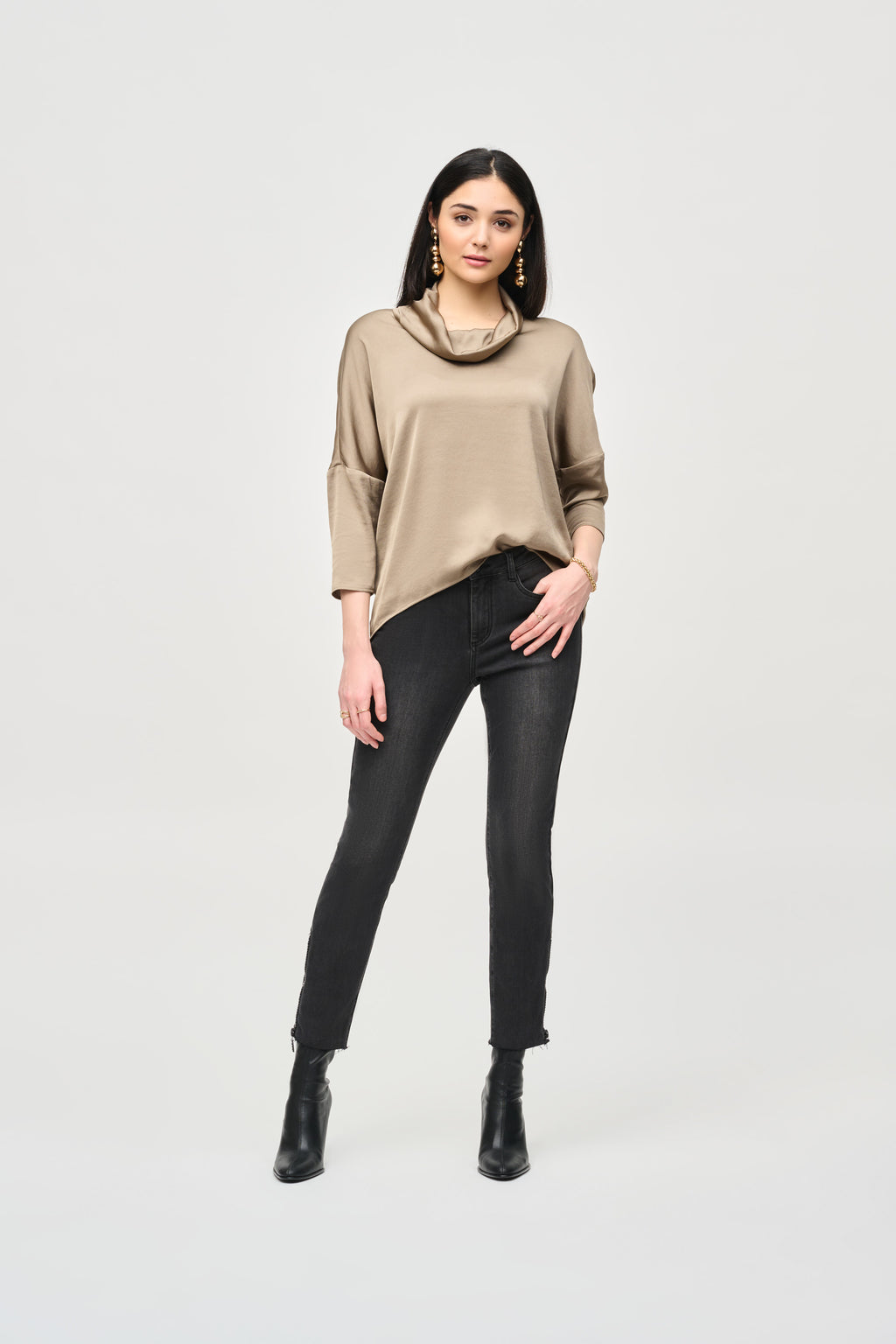 Blouses lange mouw bruin Joseph Ribkoff