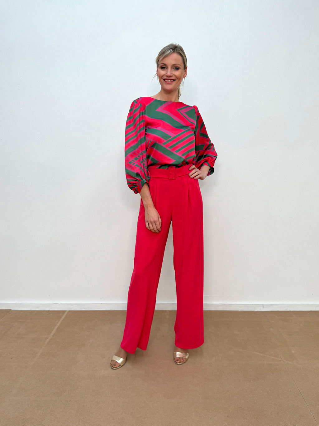 Broeken roze Linea Raffaelli