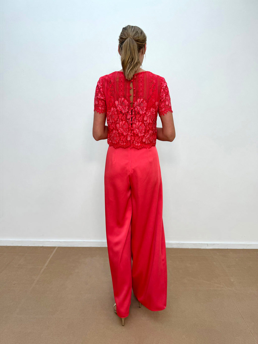 Blouses korte mouw roze Linea Raffaelli
