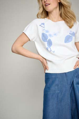 Blouses korte mouw wit Marie Méro