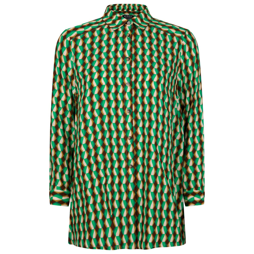 Blouses lange mouw groen Verpass