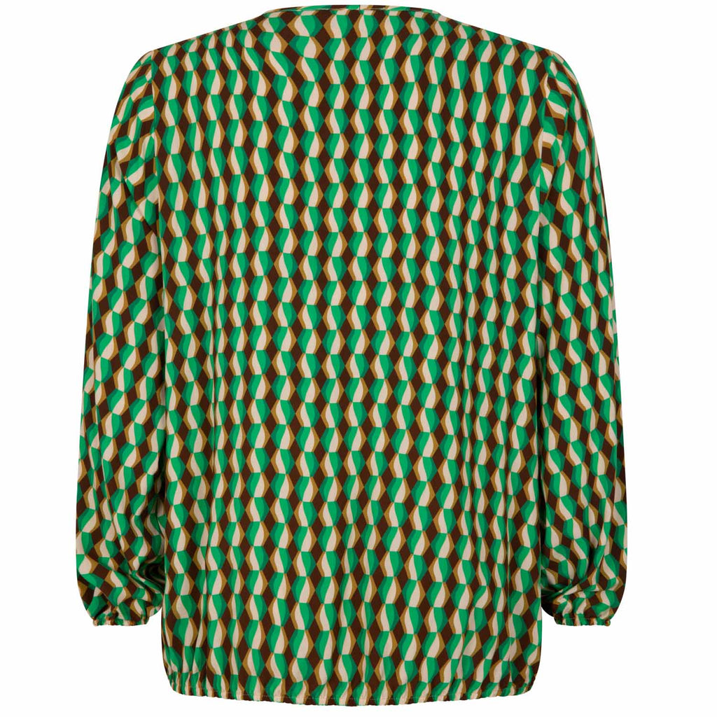Blouses lange mouw groen Verpass