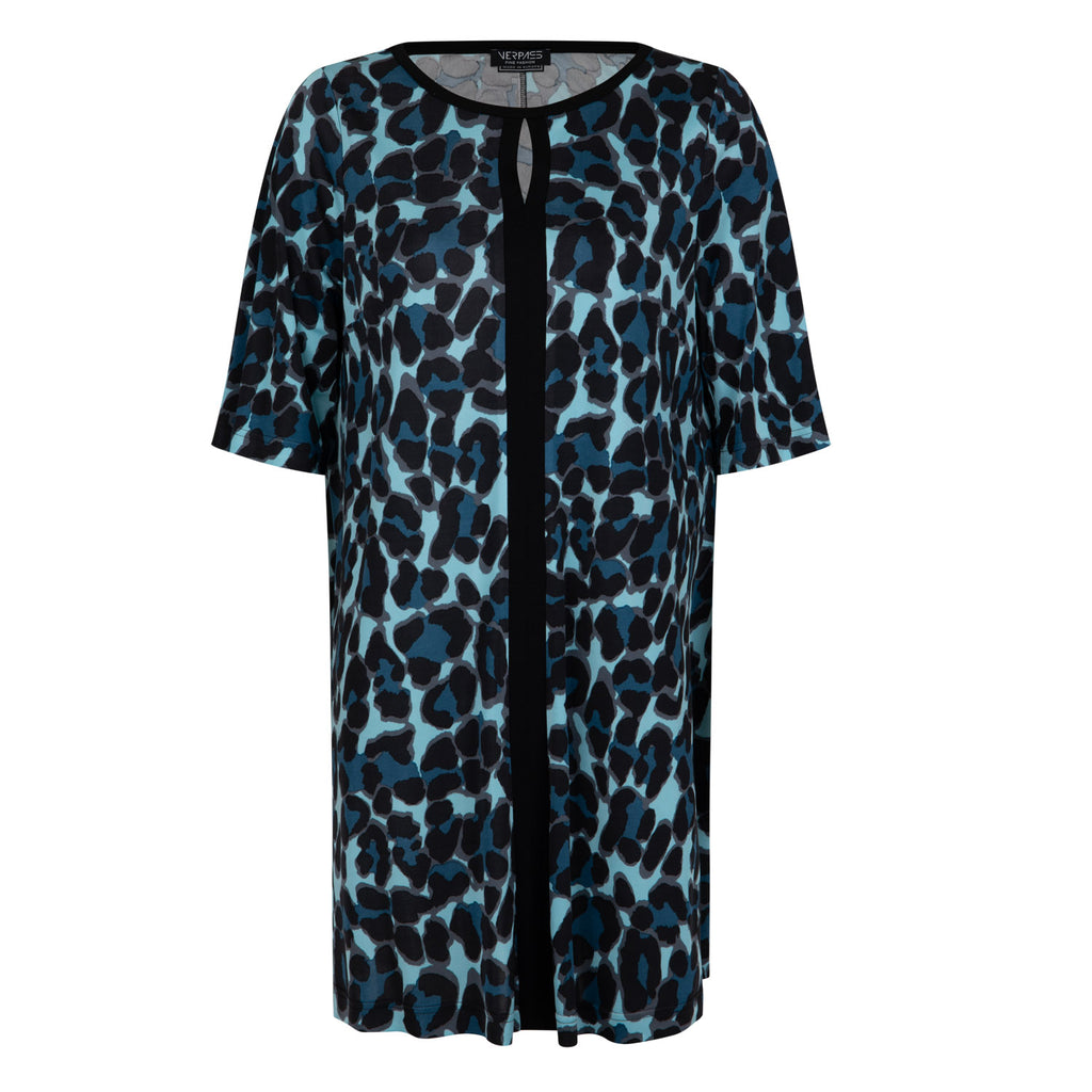 Jurken korte mouw blauw Verpass