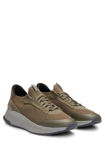 Sneakers groen Boss Men Black