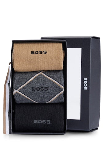 Kousen zwart Boss Men Black