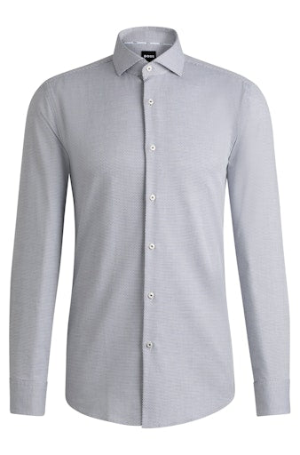 Hemden lange mouw navy Boss Men Black