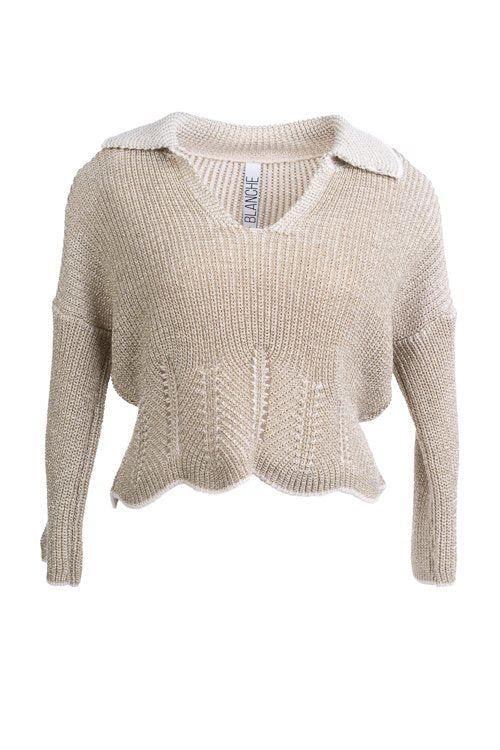 Pulls beige Dame Blanche
