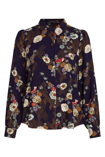 Blouses lange mouw blauw King Louie
