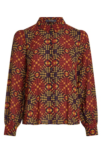Blouses lange mouw blauw King Louie