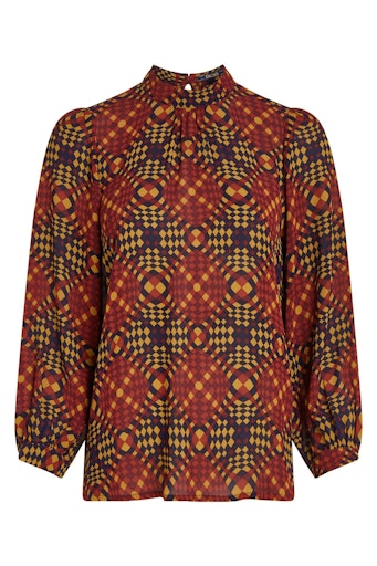 Blouses lange mouw blauw King Louie
