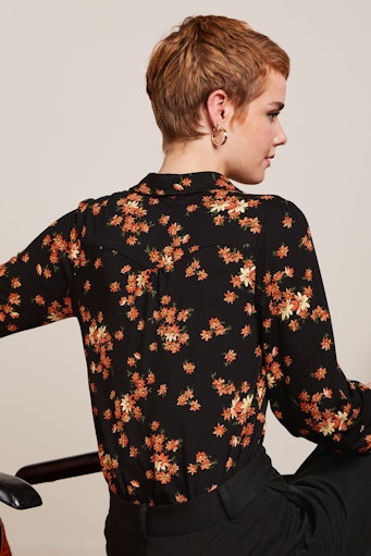 Blouses lange mouw zwart King Louie