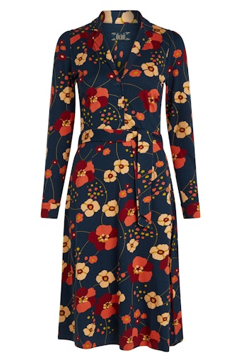 Jurken lange mouw blauw King Louie