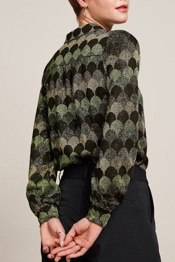 Blouses lange mouw groen King Louie