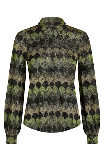 Blouses lange mouw groen King Louie