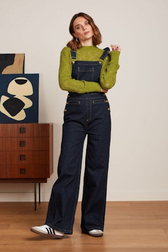Jumpsuits zonder mouw blauw King Louie
