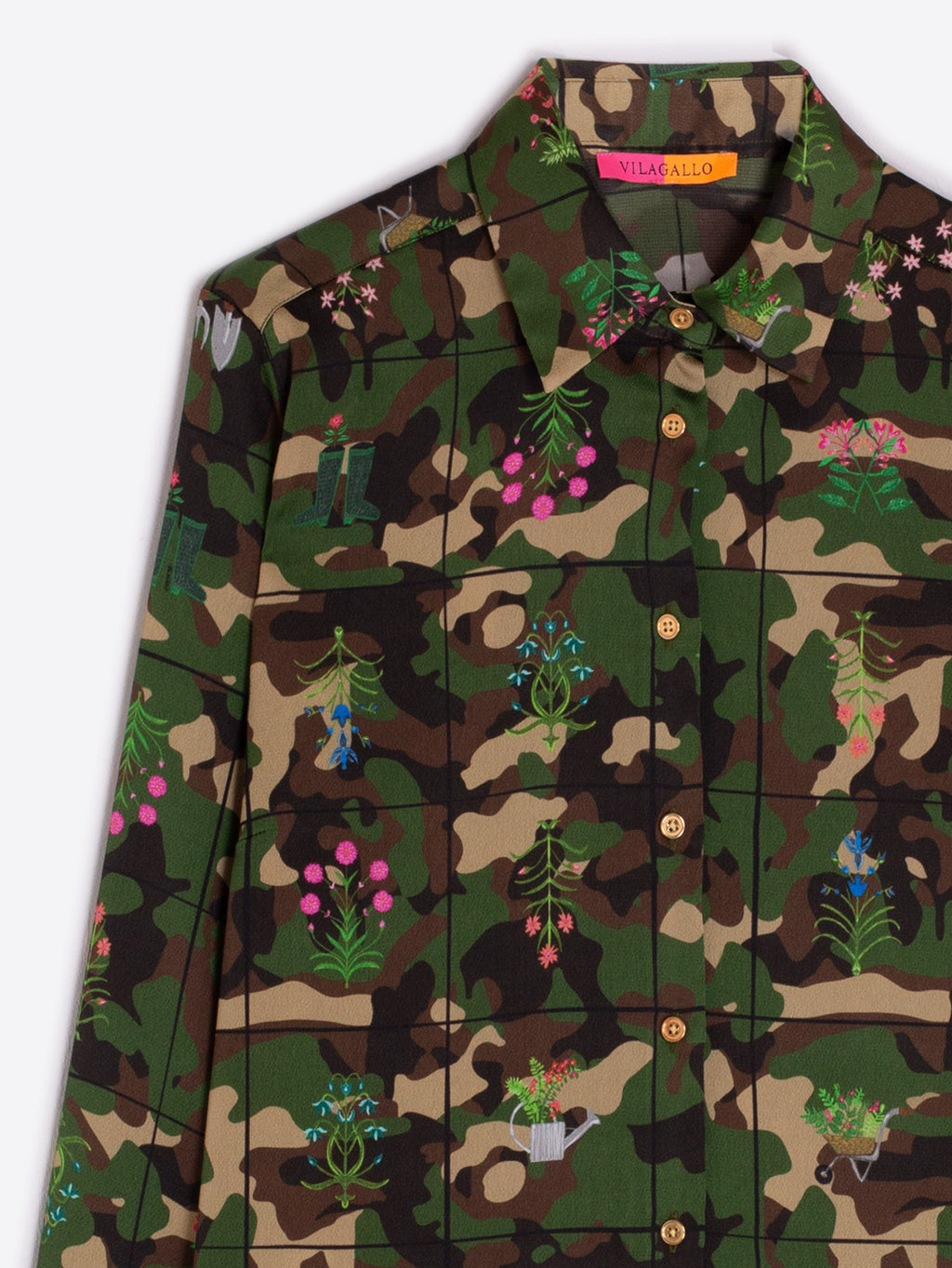 Blouses lange mouw groen Vilagallo