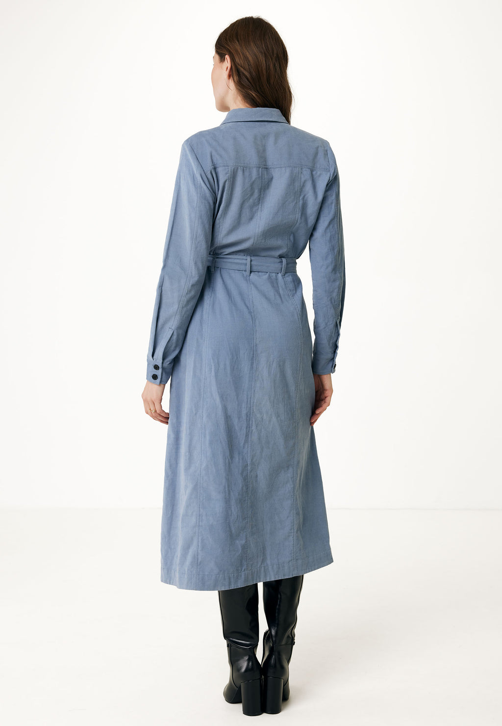 Jurken lange mouw grijs Mexx