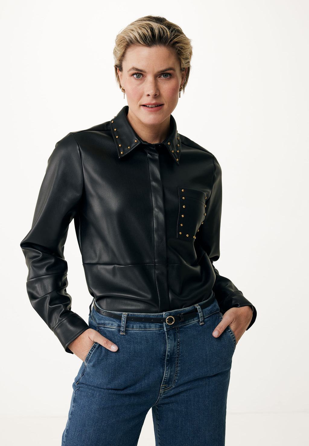 Blouses lange mouw zwart Mexx