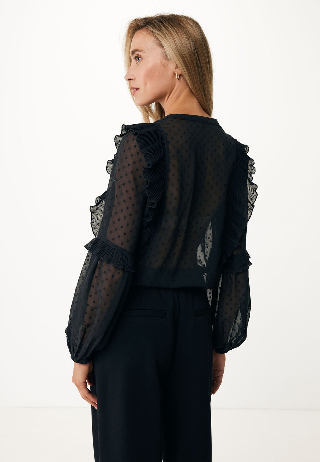 Blouses lange mouw zwart Mexx