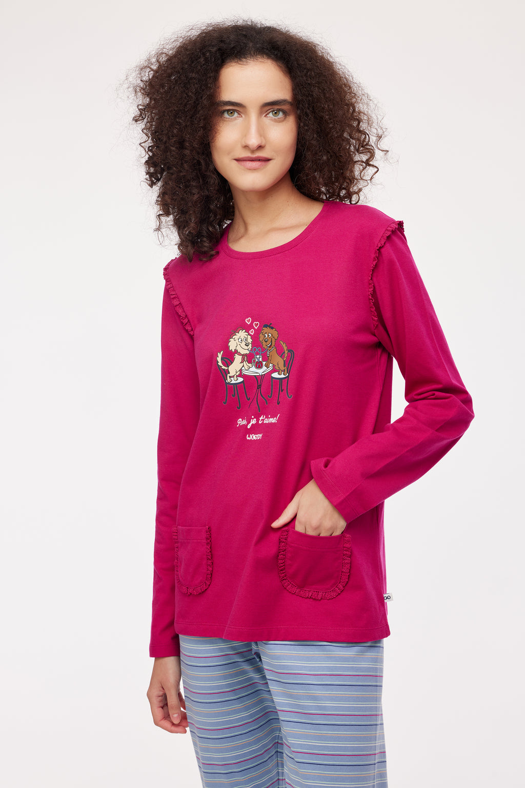 Pyjama's roze Woody