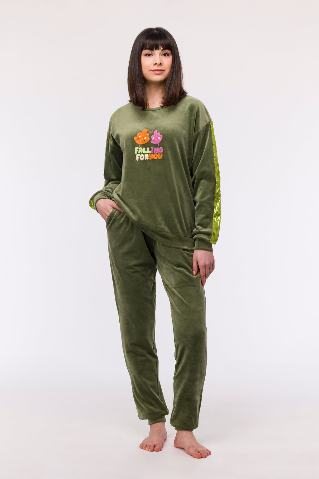 Pyjama's groen Woody