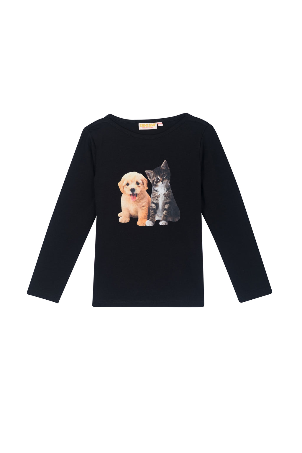 T-shirts lange mouw zwart Someone