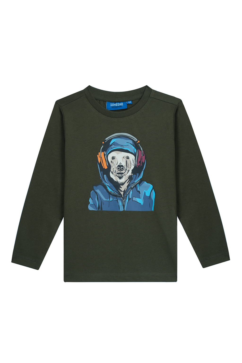T-shirts lange mouw groen Someone