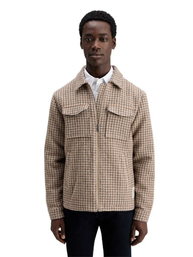 Hemden lange mouw bruin Scotch & Soda