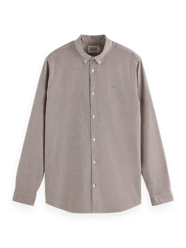 Hemden lange mouw bruin Scotch & Soda