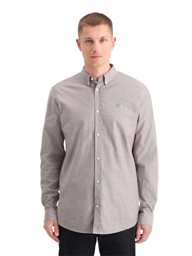 Hemden lange mouw bruin Scotch & Soda