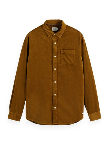 Hemden lange mouw bruin Scotch & Soda