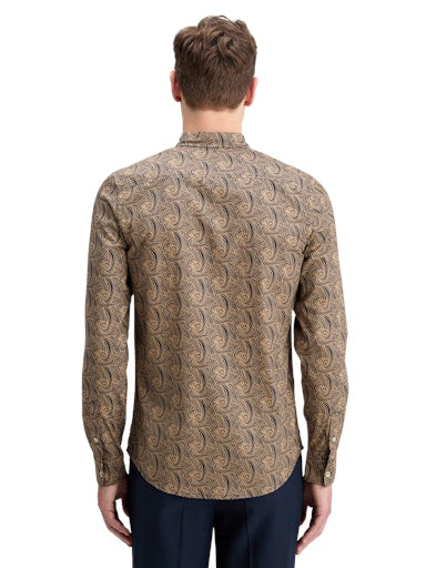 Hemden lange mouw bruin Scotch & Soda