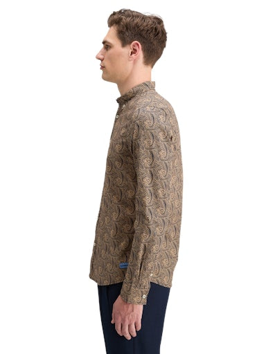Hemden lange mouw bruin Scotch & Soda