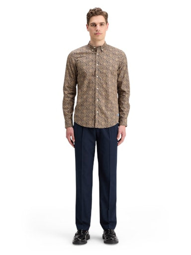 Hemden lange mouw bruin Scotch & Soda