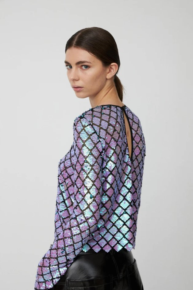 Blouses lange mouw paars STELLA NOVA