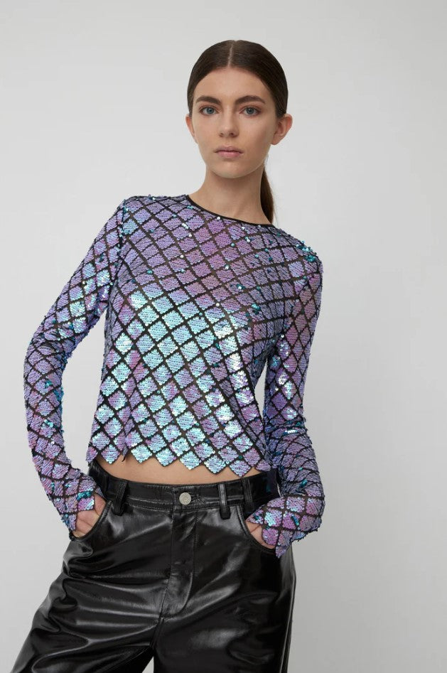 Blouses lange mouw paars STELLA NOVA