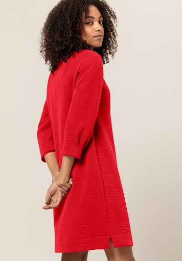 Jurken lange mouw rood Bianca