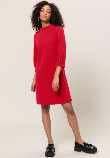 Jurken lange mouw rood Bianca