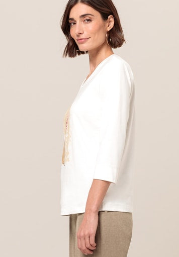 T-shirts lange mouw beige Bianca