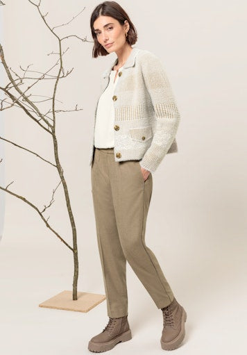 T-shirts lange mouw beige Bianca