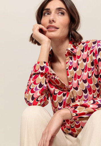 Blouses lange mouw rood Bianca