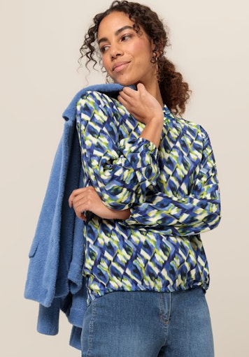 Blouses lange mouw blauw Bianca